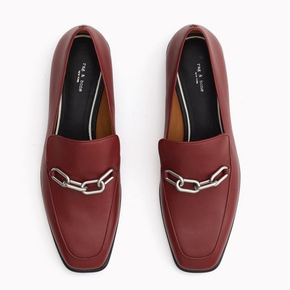 Rag & Bone Aslen Loafer Leather in Russet Red Sz 38.5 (US 8.5)